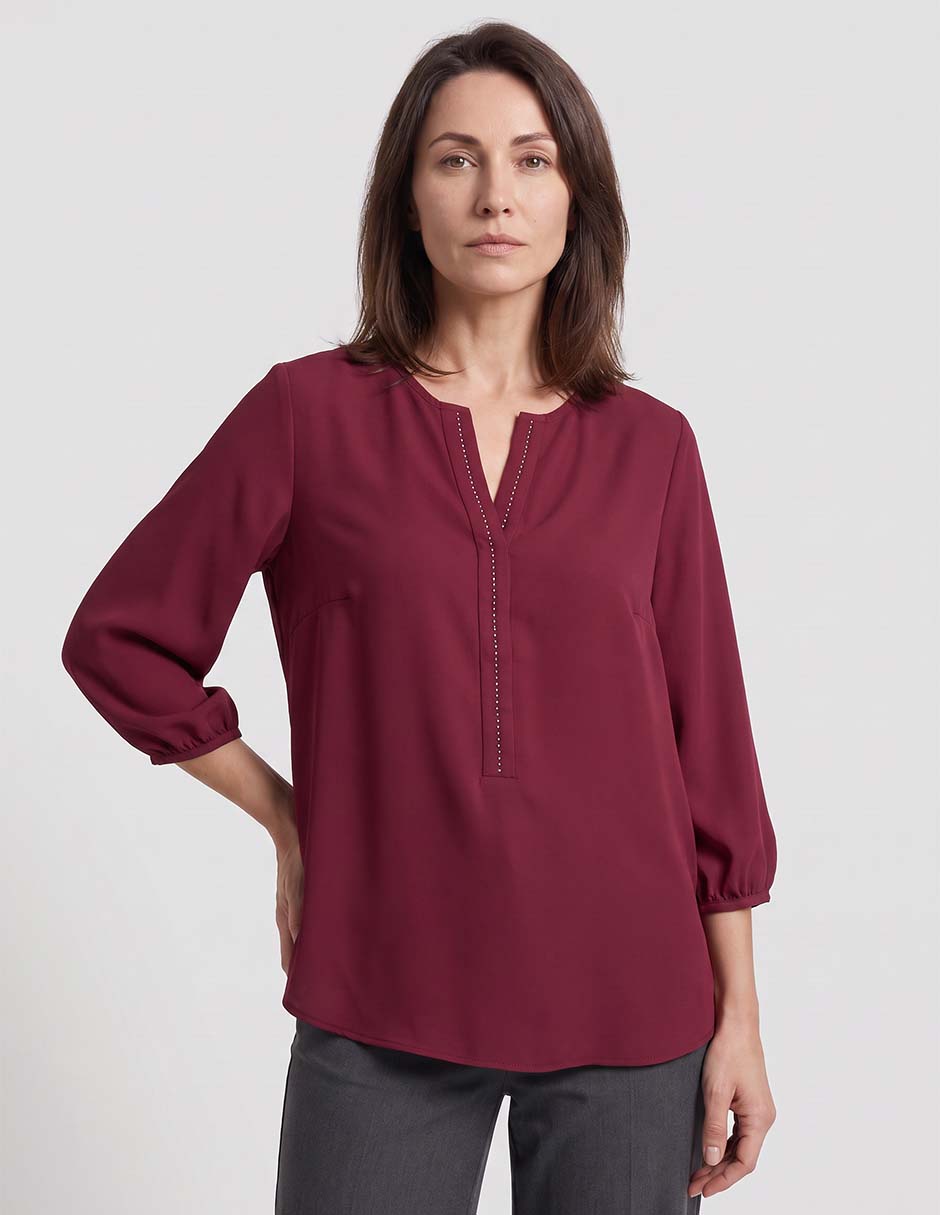 Blusa manga 3/4 para mujer Blusa manga 3/4 para mujer