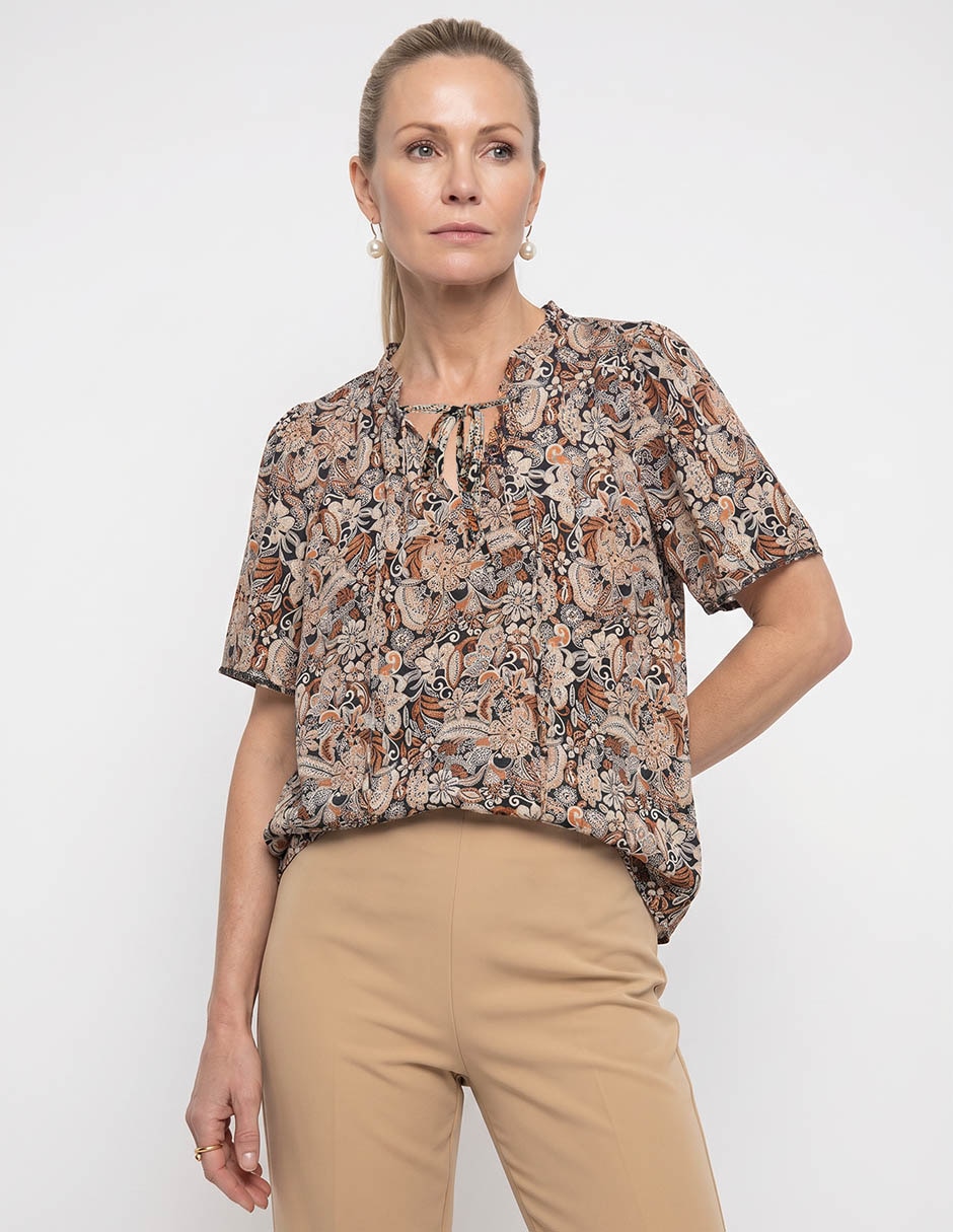 Blusa manga corta para mujer