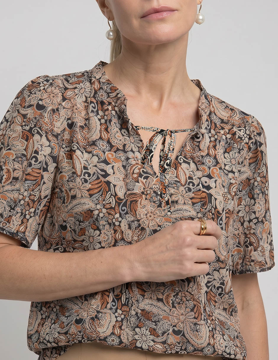 Blusa manga corta para mujer 4