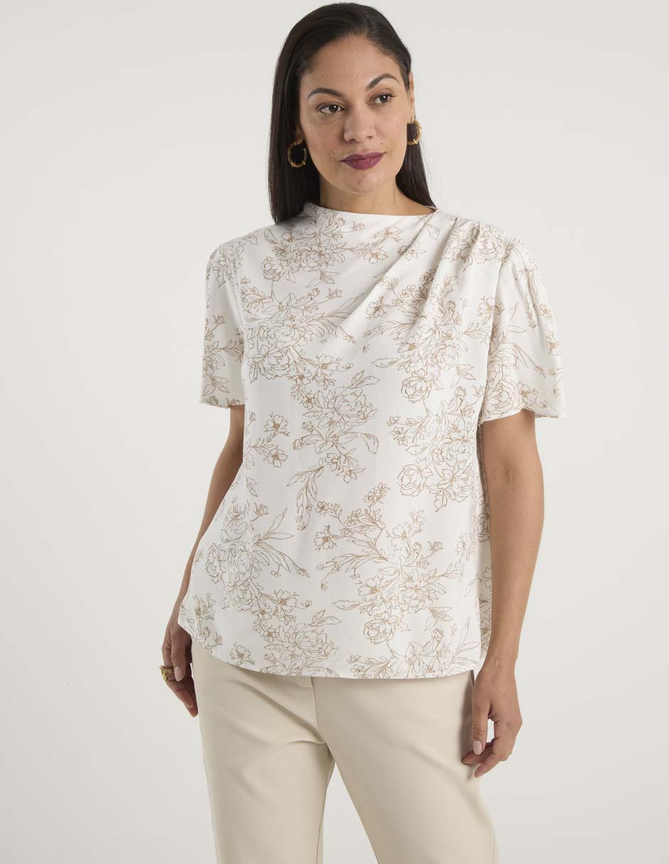 Blusa manga corta para mujer 7
