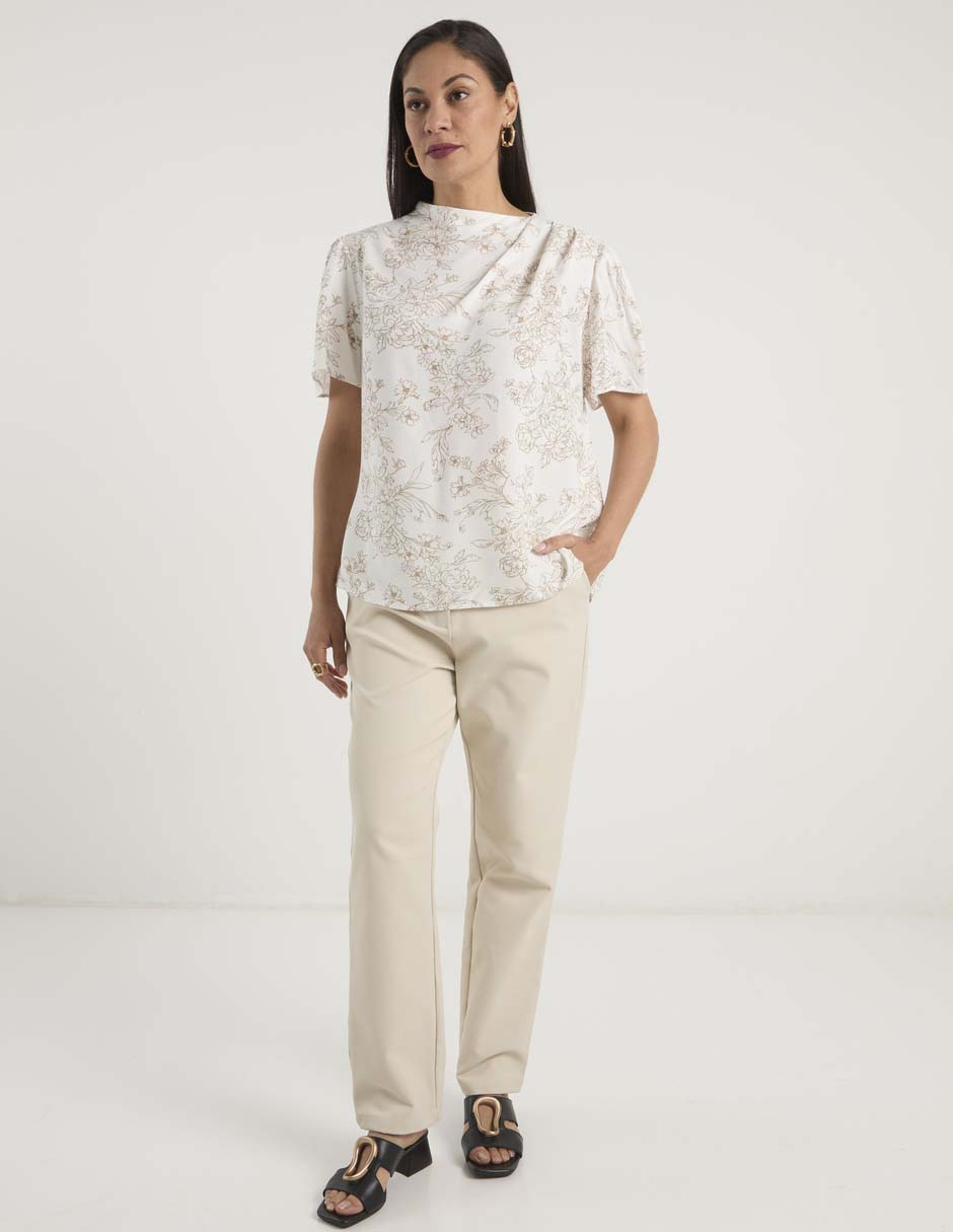 Blusa manga corta para mujer 8