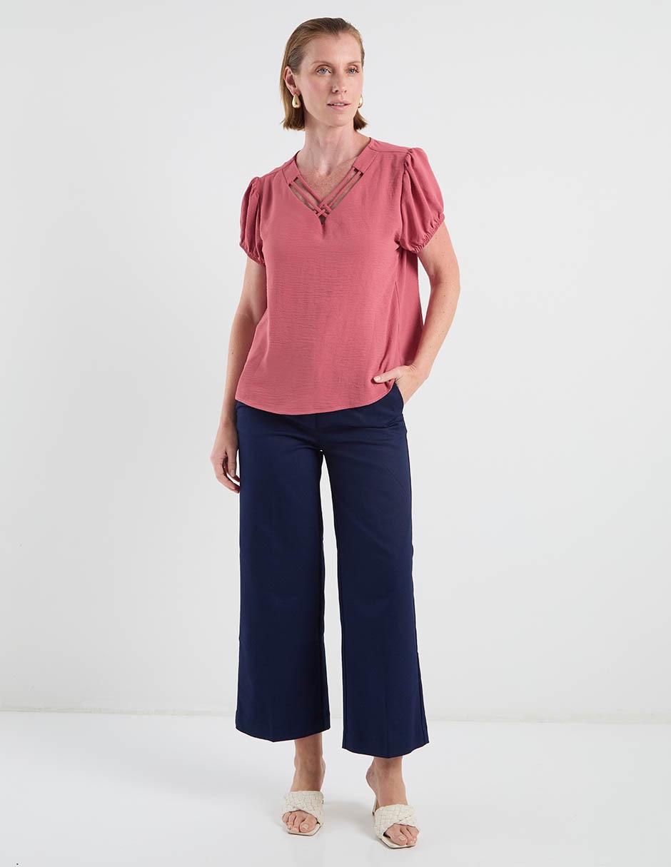 Blusa manga corta para mujer 8