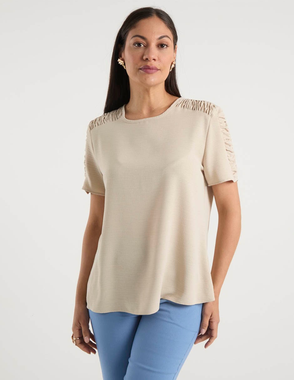 Blusa manga corta para mujer 7