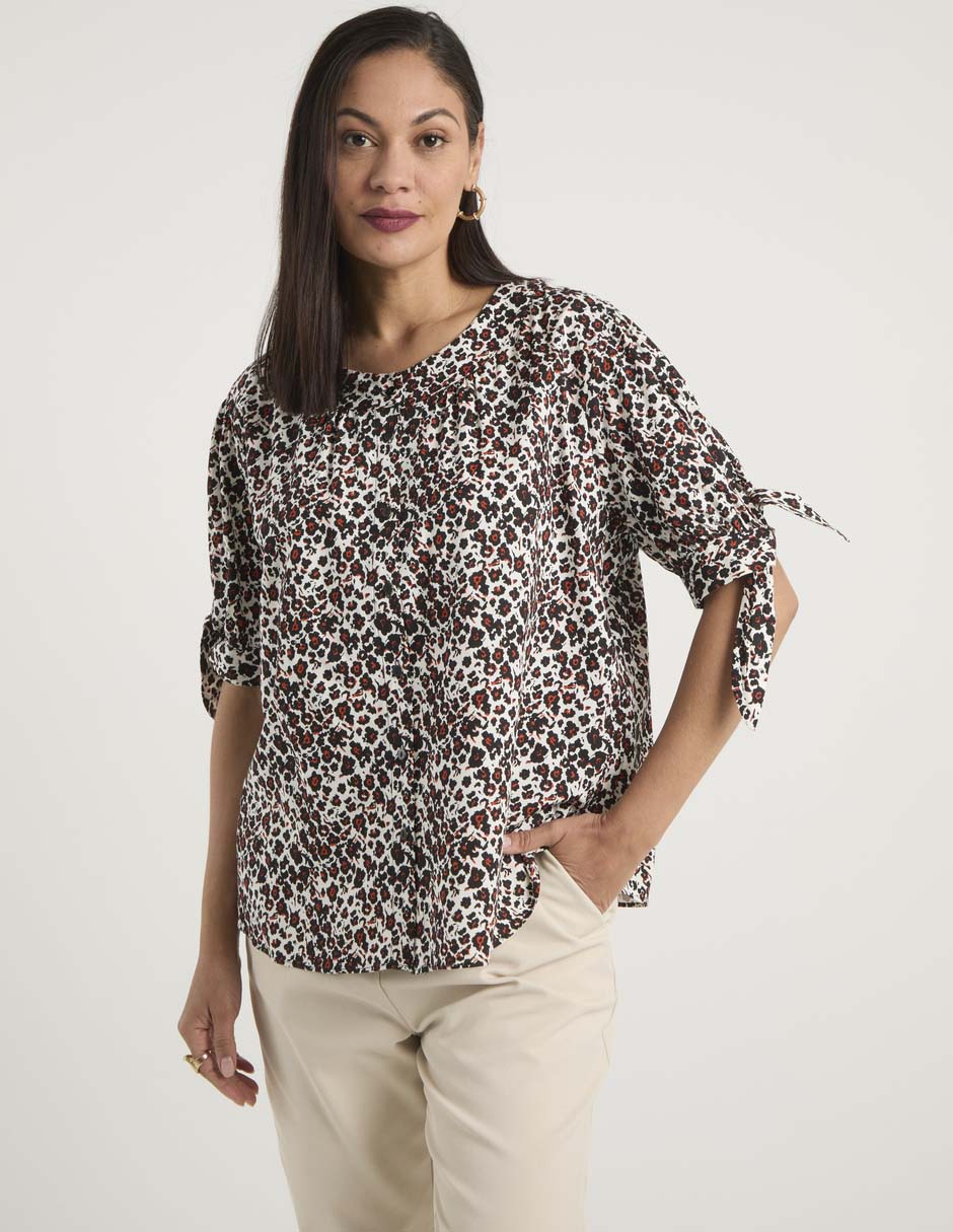 Blusa manga al codo para mujer 1