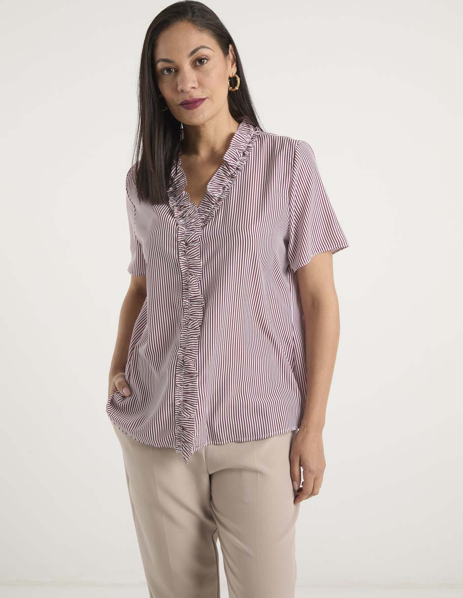 Blusa manga corta para mujer 7