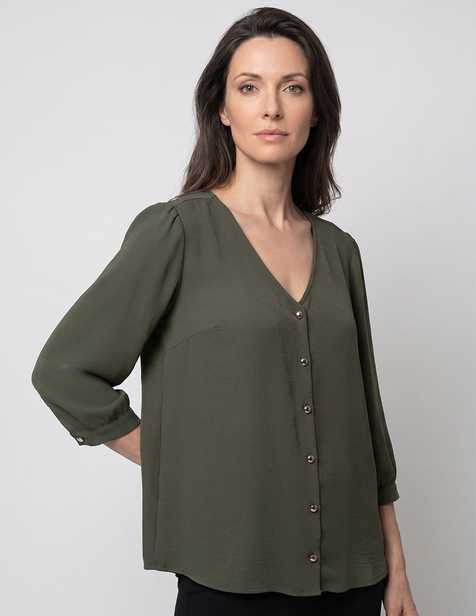 Blusa manga 3/4 para mujer Blusa manga 3/4 para mujer