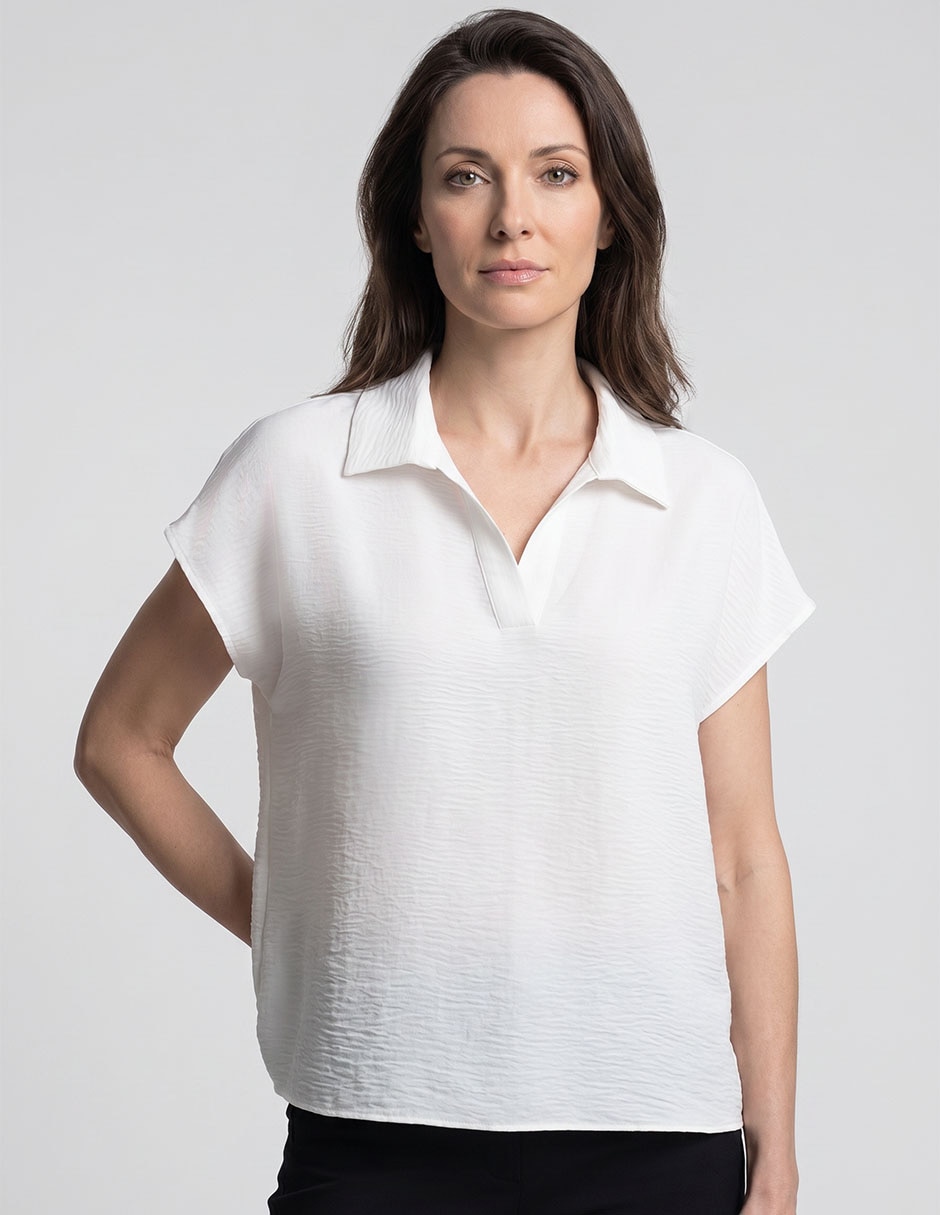 Blusa manga corta para mujer