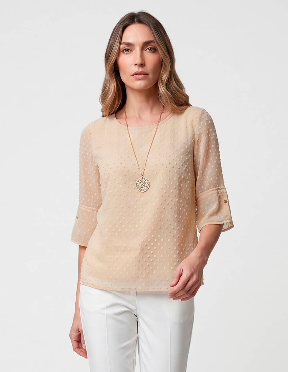 Blusa manga 3/4 para mujer