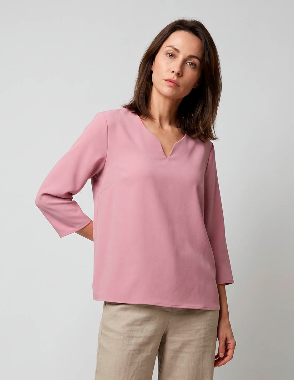 Blusa manga 3/4 para mujer Blusa manga 3/4 para mujer