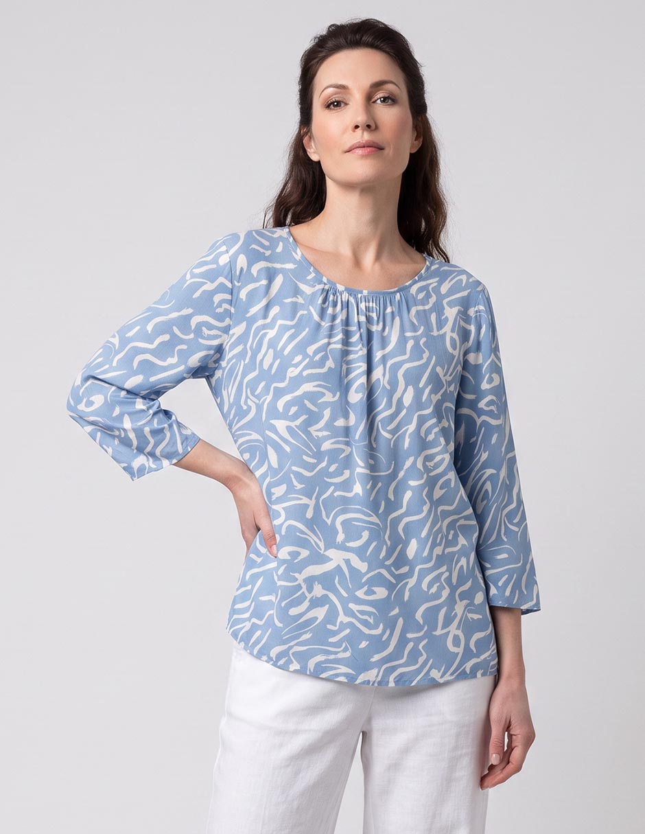 Blusa manga 3/4 para mujer Blusa manga 3/4 para mujer