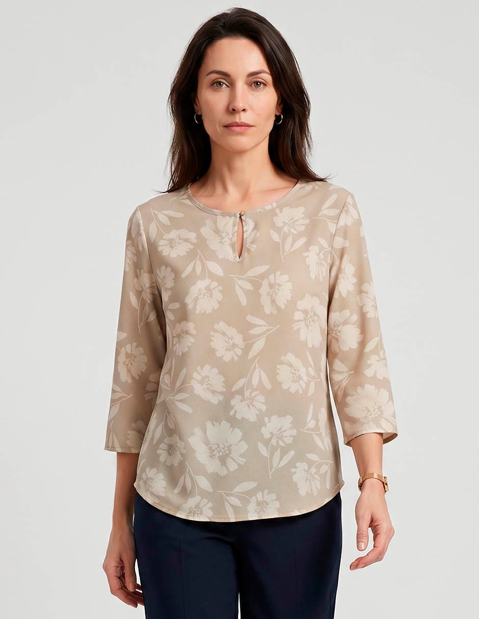 Blusa manga 3/4 para mujer Blusa manga 3/4 para mujer