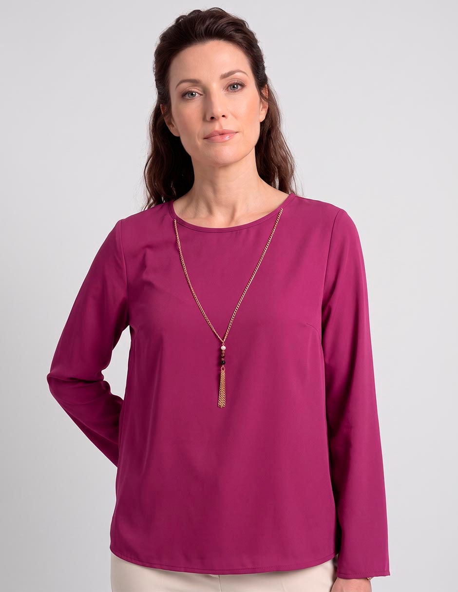 Blusa manga larga para mujer