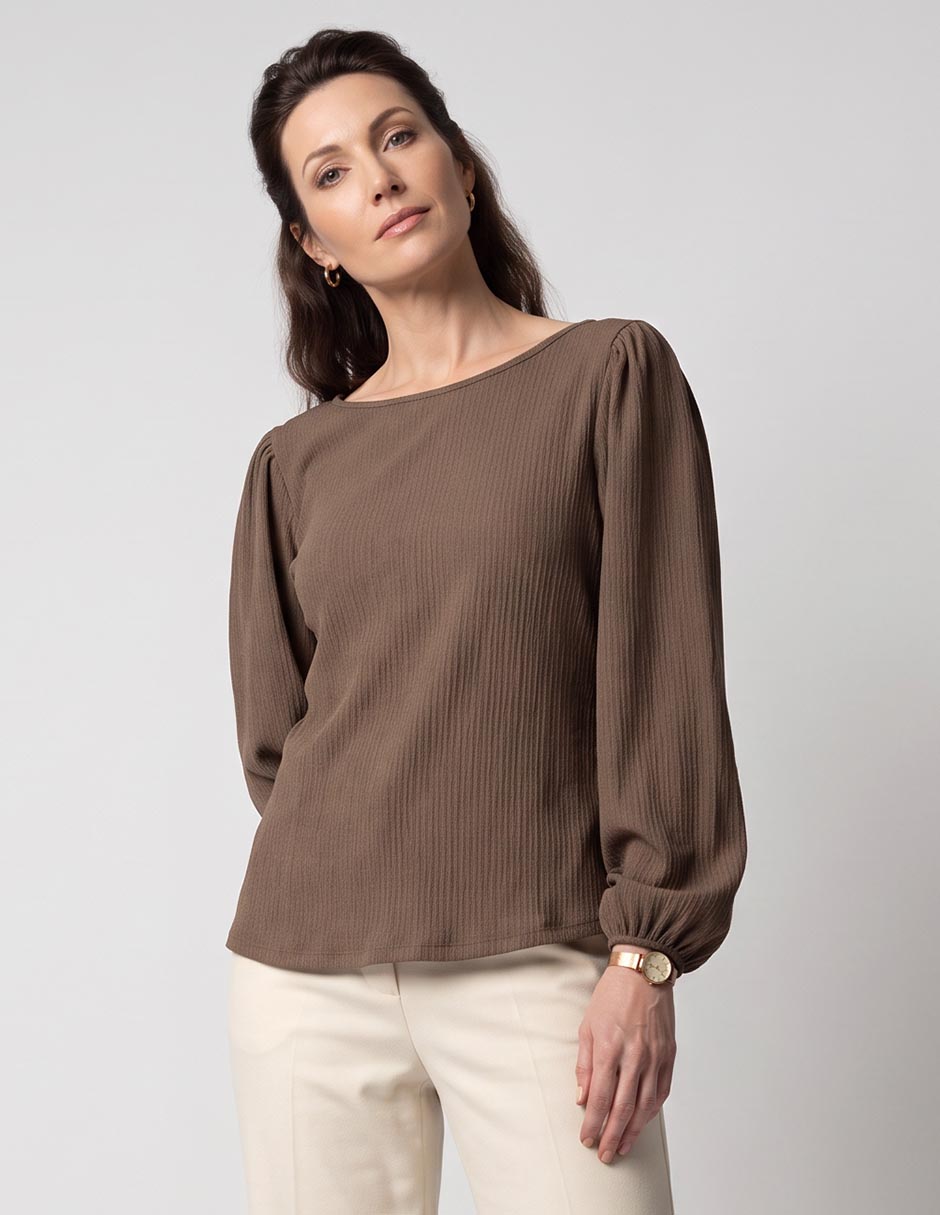 Blusa manga larga para mujer