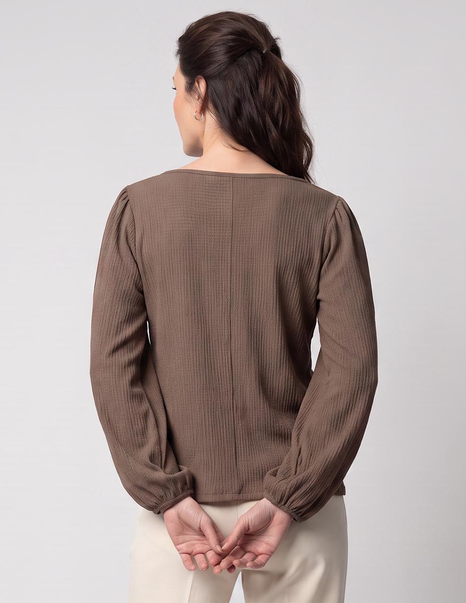 Blusa manga larga para mujer