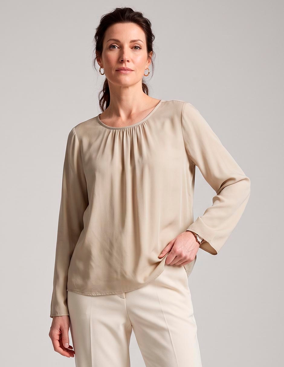 Blusa manga larga para mujer