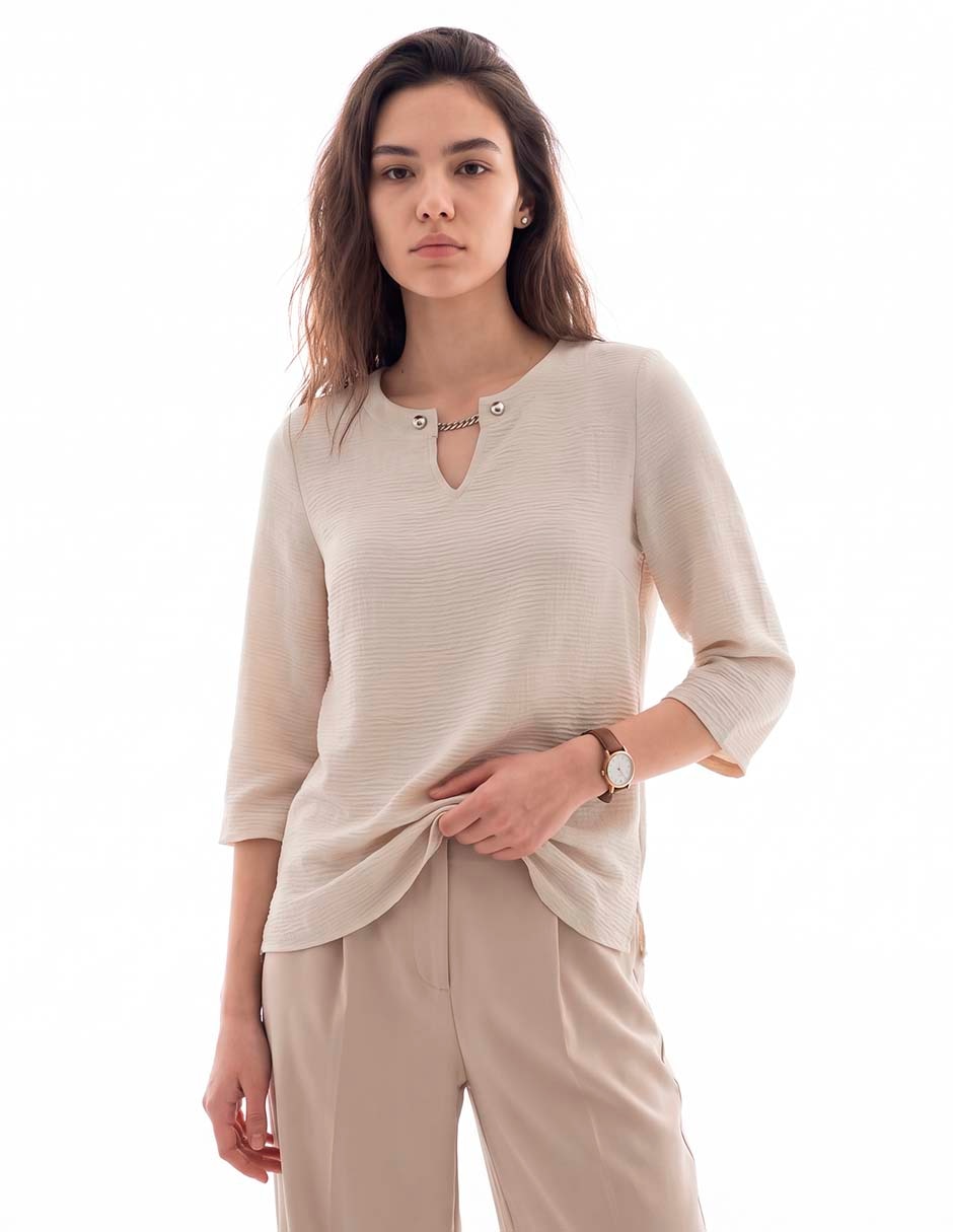 Blusa Manga 3/4 Para Mujer
