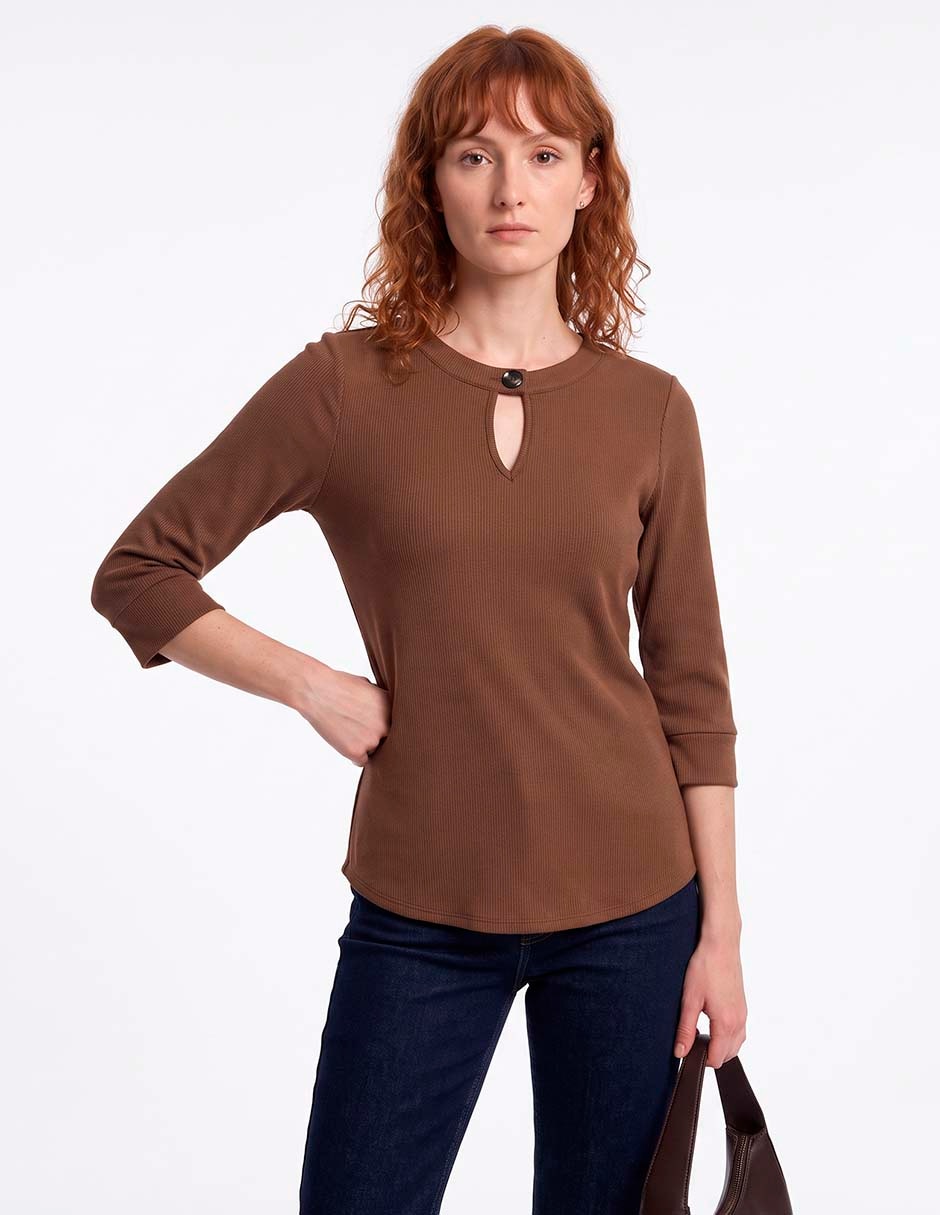 Blusa manga 3/4 para mujer Blusa manga 3/4 para mujer