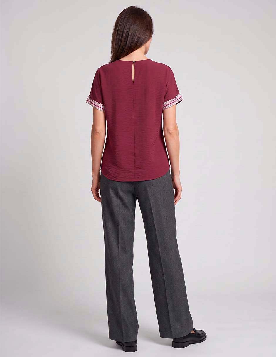Blusa manga corta para mujer 4