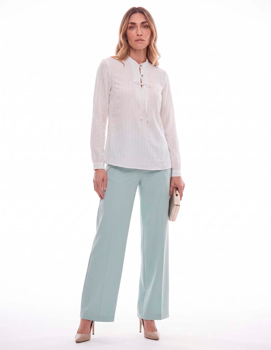 Blusa camisera manga larga para mujer 3