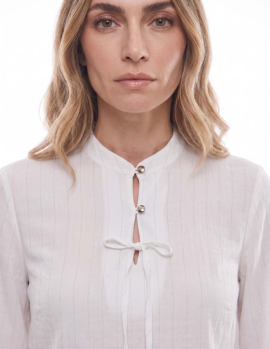 Blusa camisera manga larga para mujer 2
