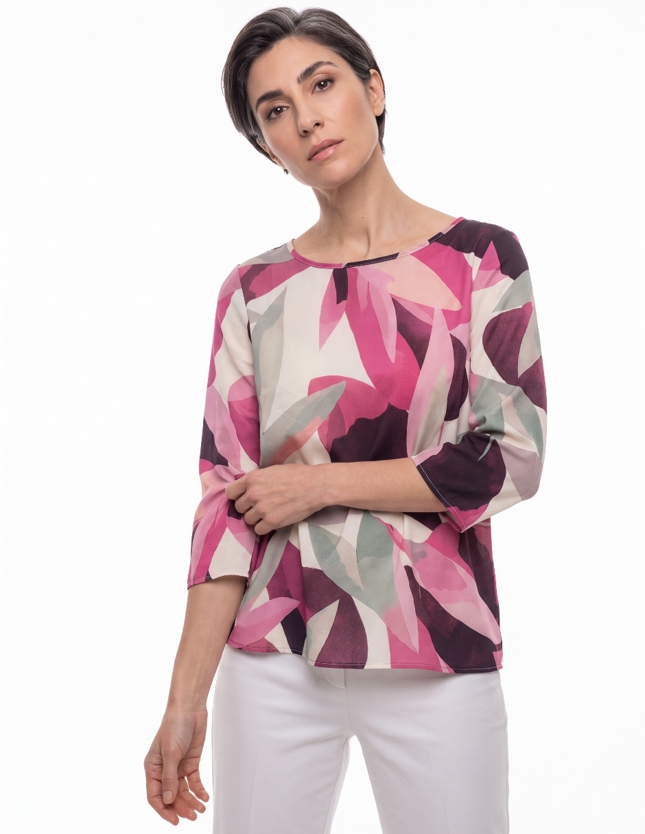Blusa manga 3/4 para mujer