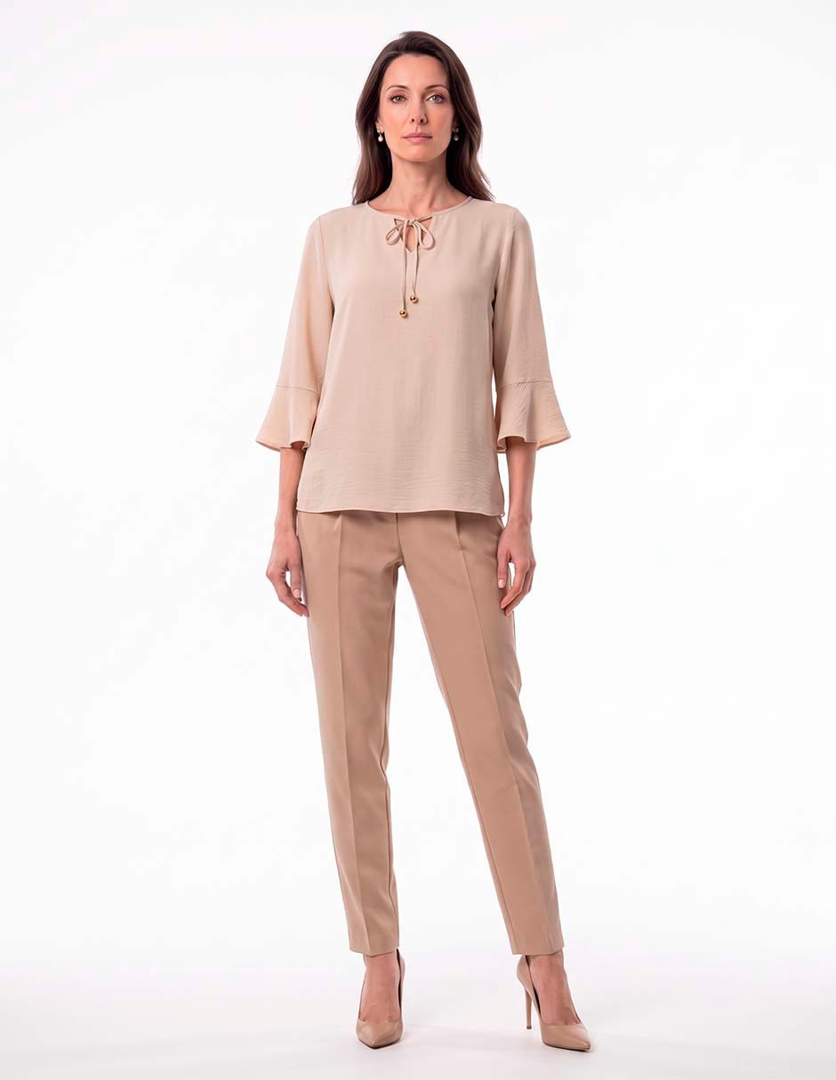 Blusa manga al codo para mujer