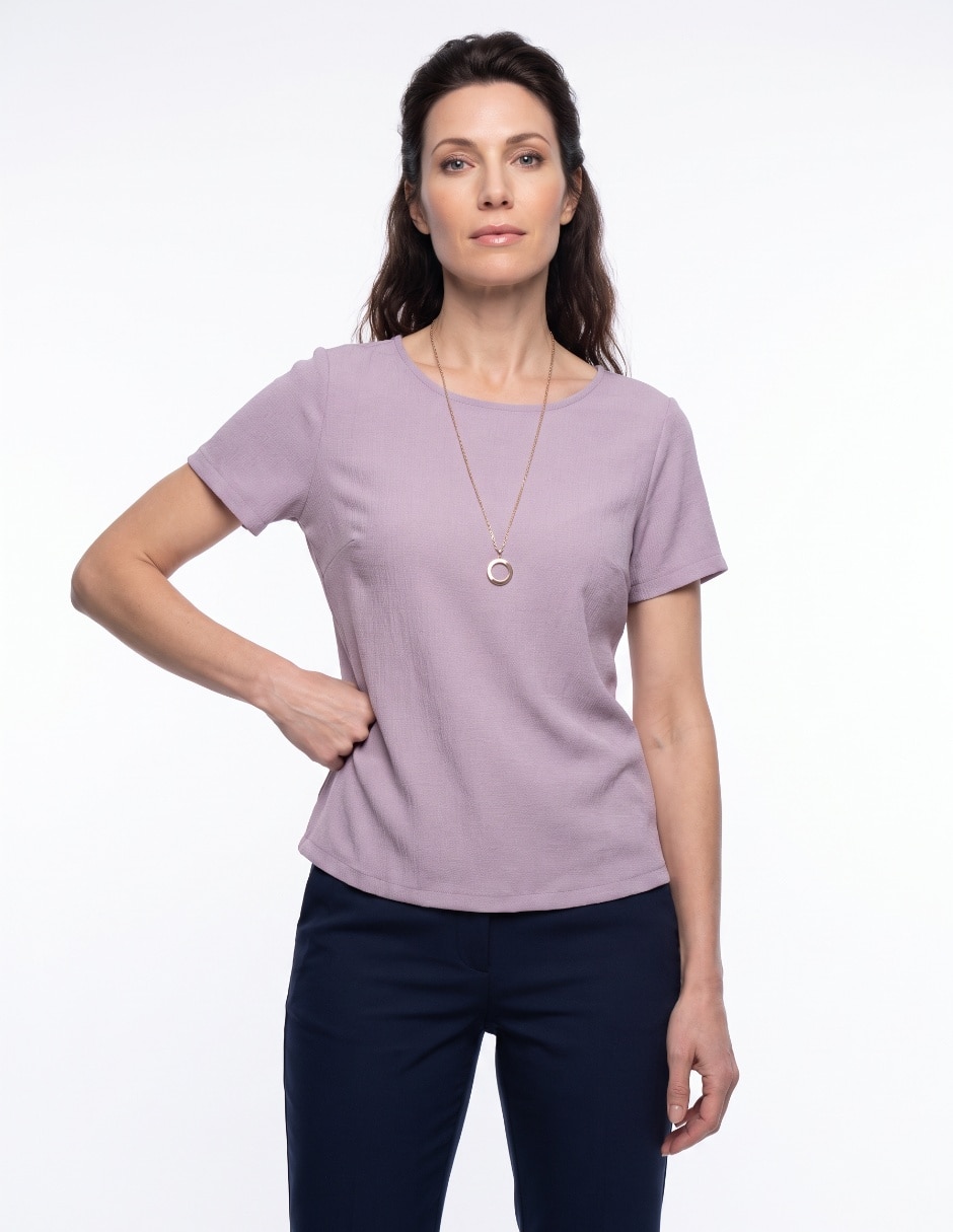 Blusa manga corta para mujer