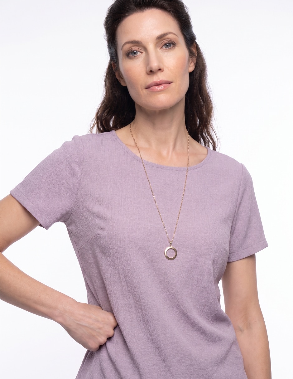 Blusa manga corta para mujer 4