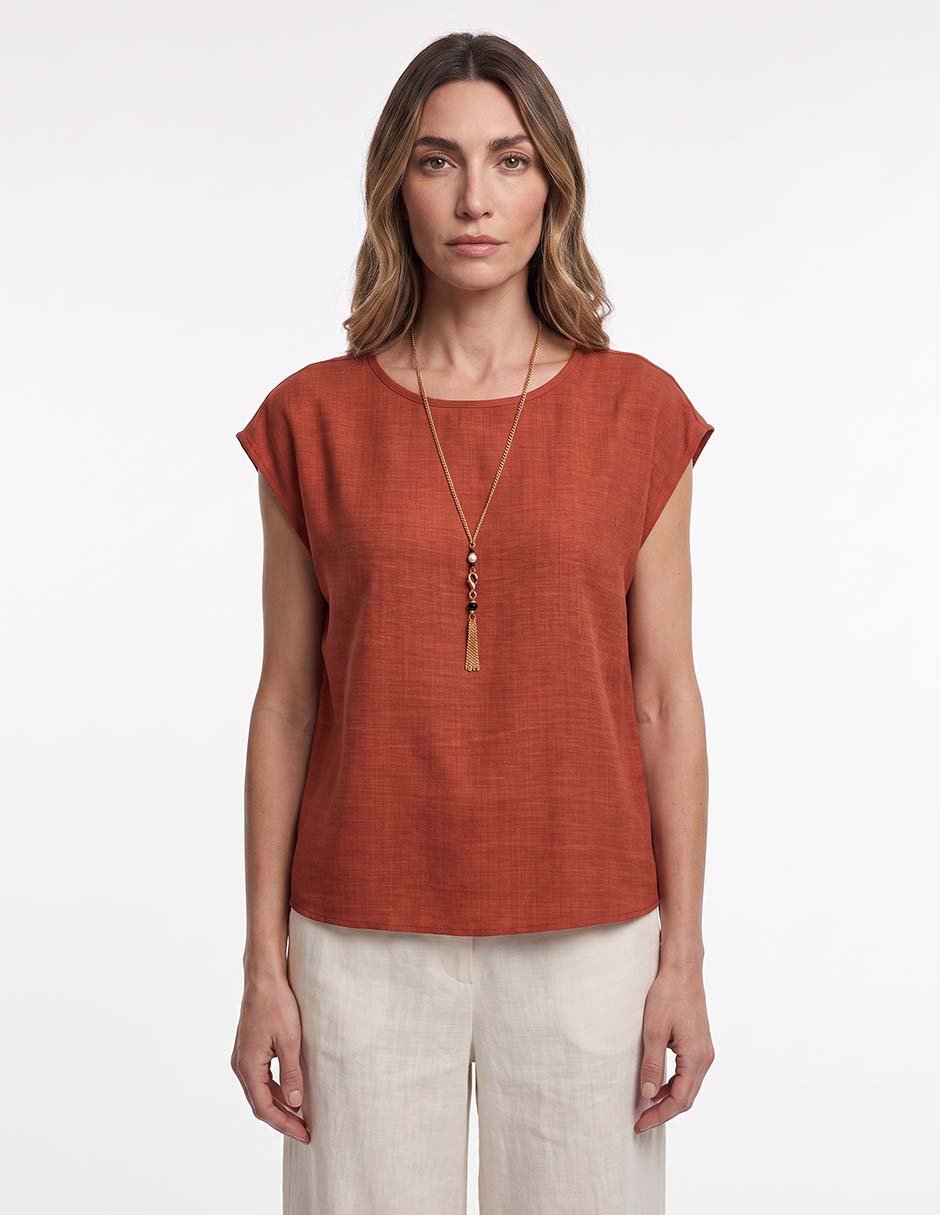 Blusa La Moda manga corta para mujer