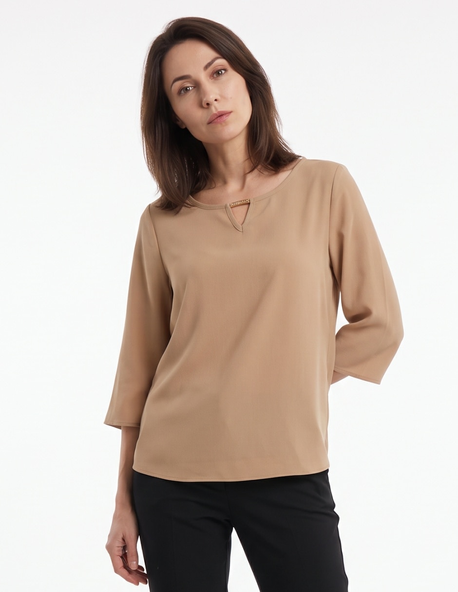 Blusa manga 3/4 para mujer Blusa manga 3/4 para mujer