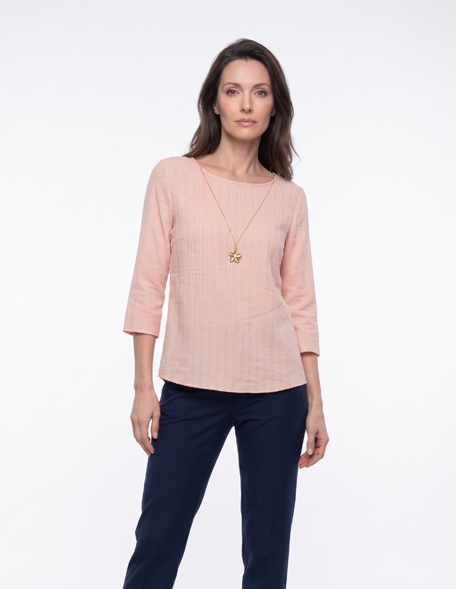 Blusa manga 3/4 para mujer Blusa manga 3/4 para mujer