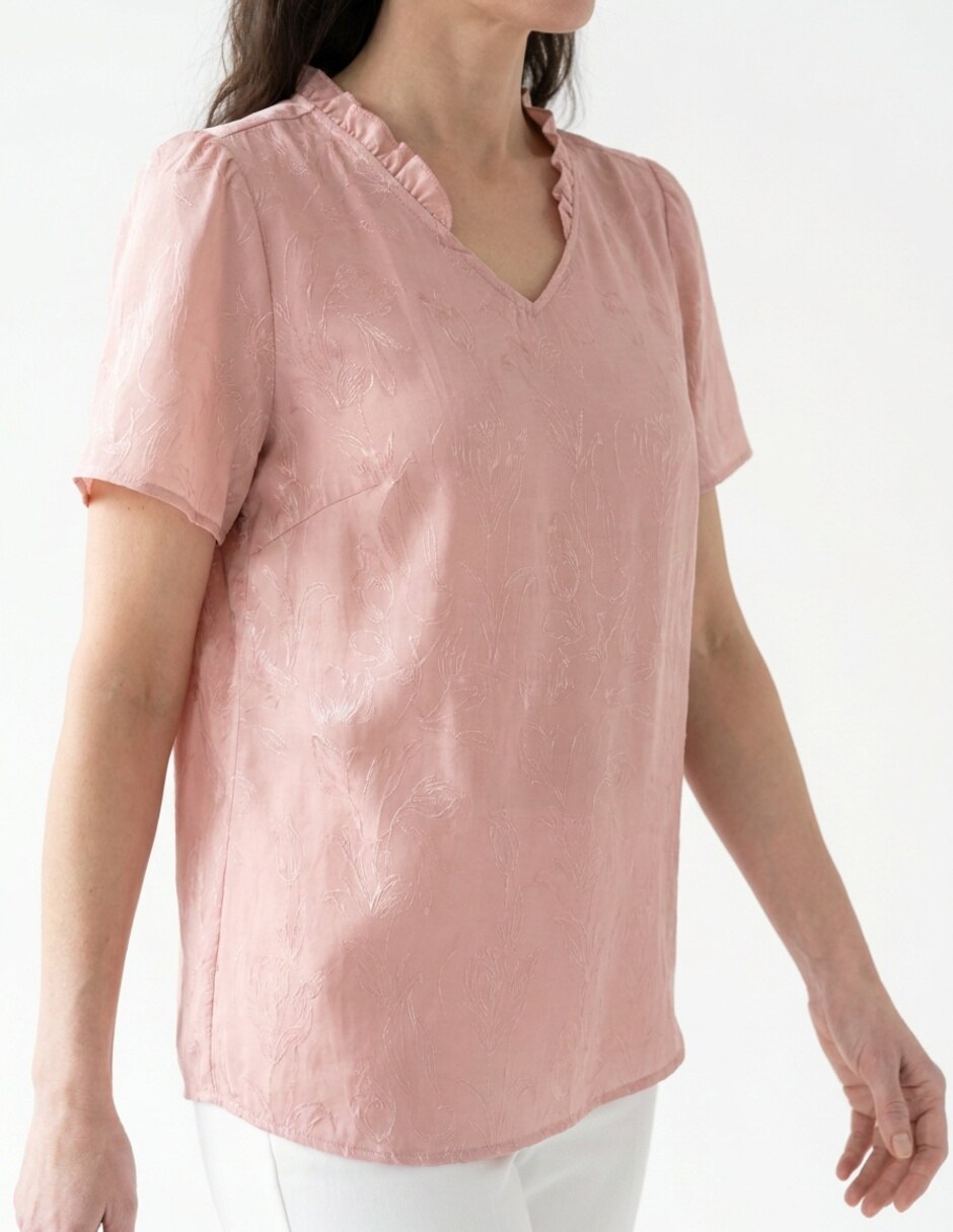 Blusa manga corta para mujer 4