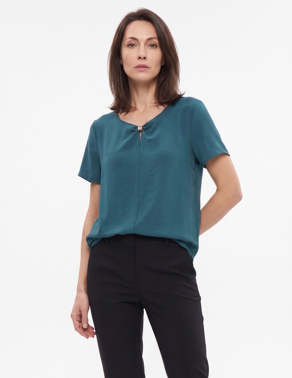 Blusa manga corta para mujer 3