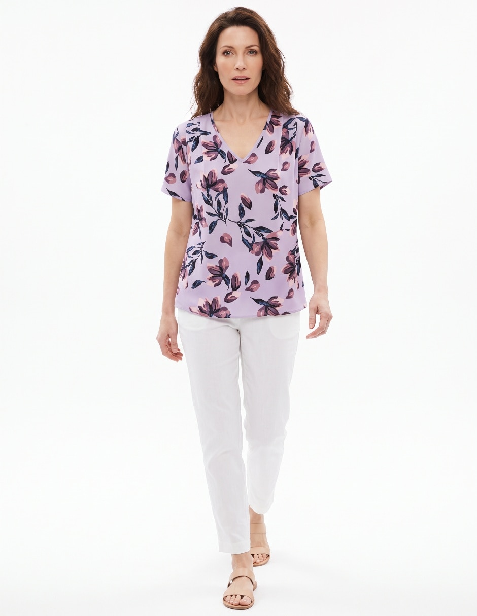 Blusa manga corta para mujer