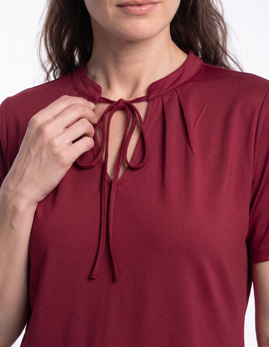 Blusa manga corta para mujer 4