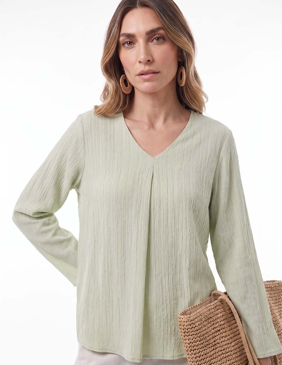 Blusa manga larga para mujer 4