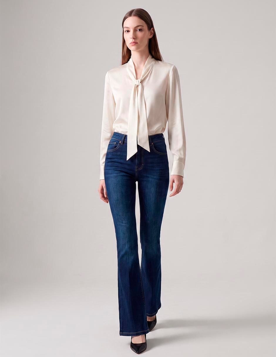 Jeans flare regular para mujer 2