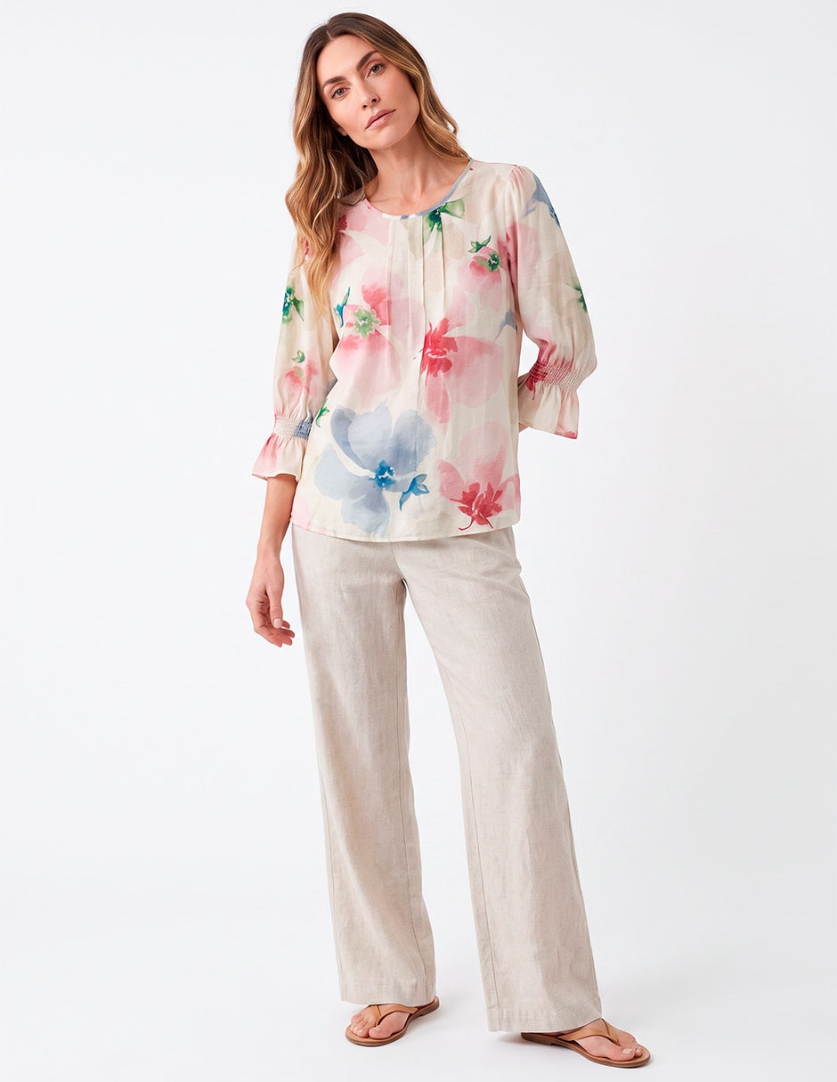 Blusa manga 3/4 para mujer Blusa manga 3/4 para mujer
