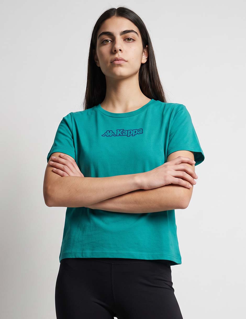 Playera manga corta cuello redondo para mujer